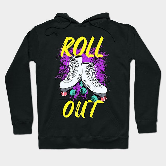 Roller Skater Gift Product Roll Out Derby Girl Skating Skater Design Hoodie by Linco